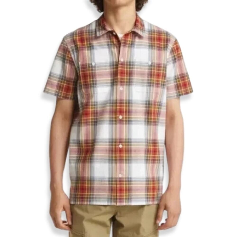 BP. Collared Shirt Button-Up Plaid Pattern Short Sleeve Multicolor M Small NWOT